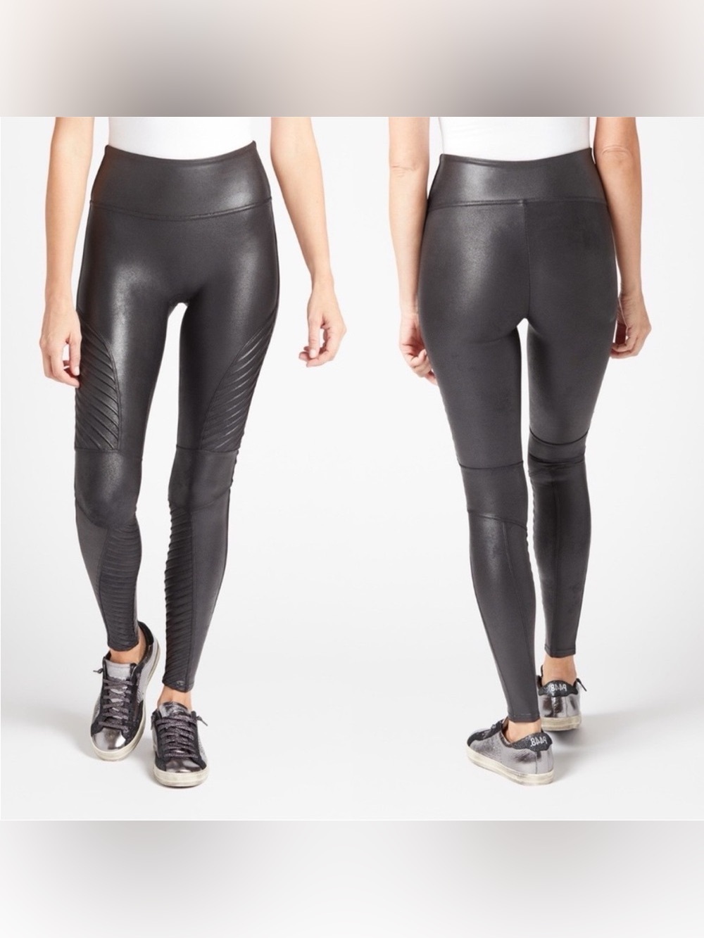 Spanx Faux Leather Moto Leggings